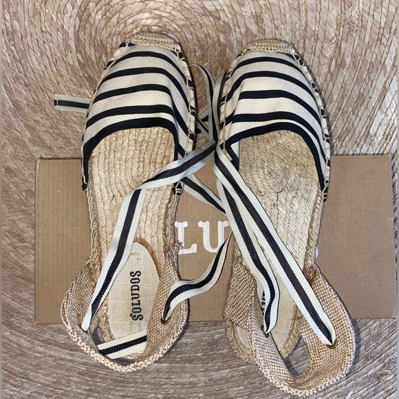Soludos Striped Canvas Espadrille - Size 8.5 - Picture 4 of 10
